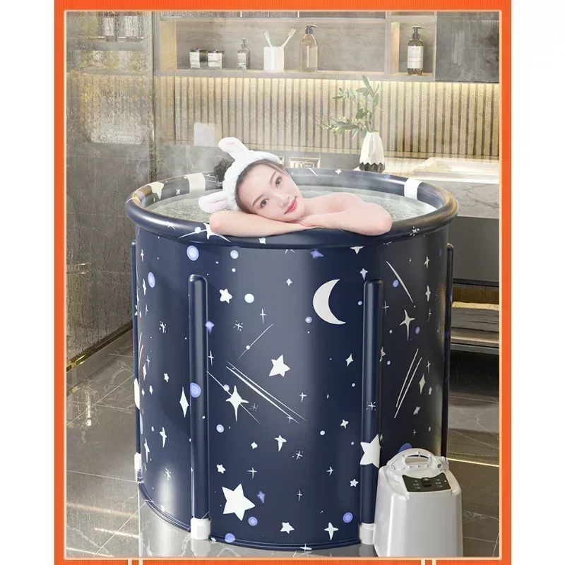 Portable Collapsible Bath Bucket Bathtub Large Capacity Bathroom Bathtub Bucket Winter Shower Bathing Artifact Free Installation portable ice bath tub