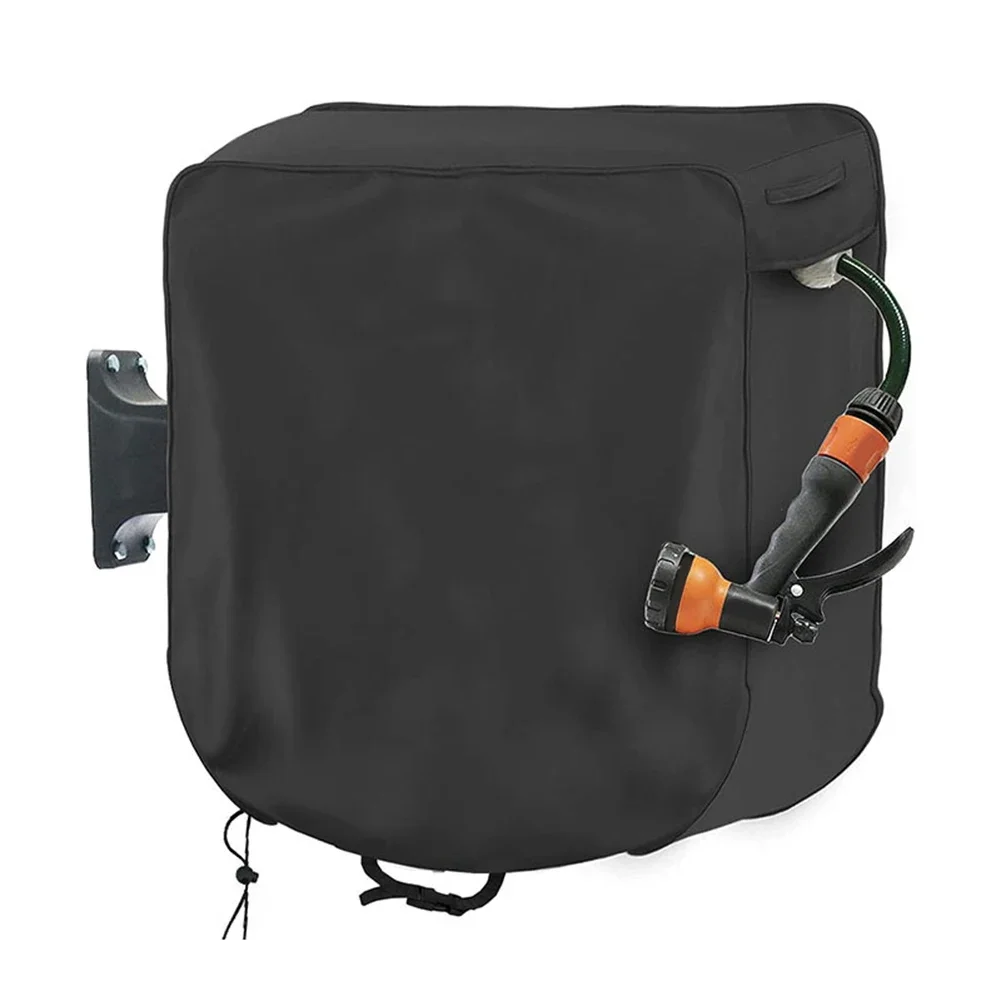 

Well Made Durable New Universal Hose Reel Cover 250g 60x45x60cm Black Easy To Clean Silver Coated Oxford Cloth