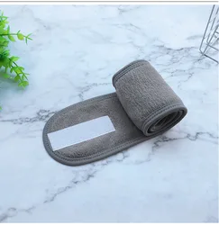 Adjustable Wide Hairband for Spa, Bath, and Makeup (GRAY)