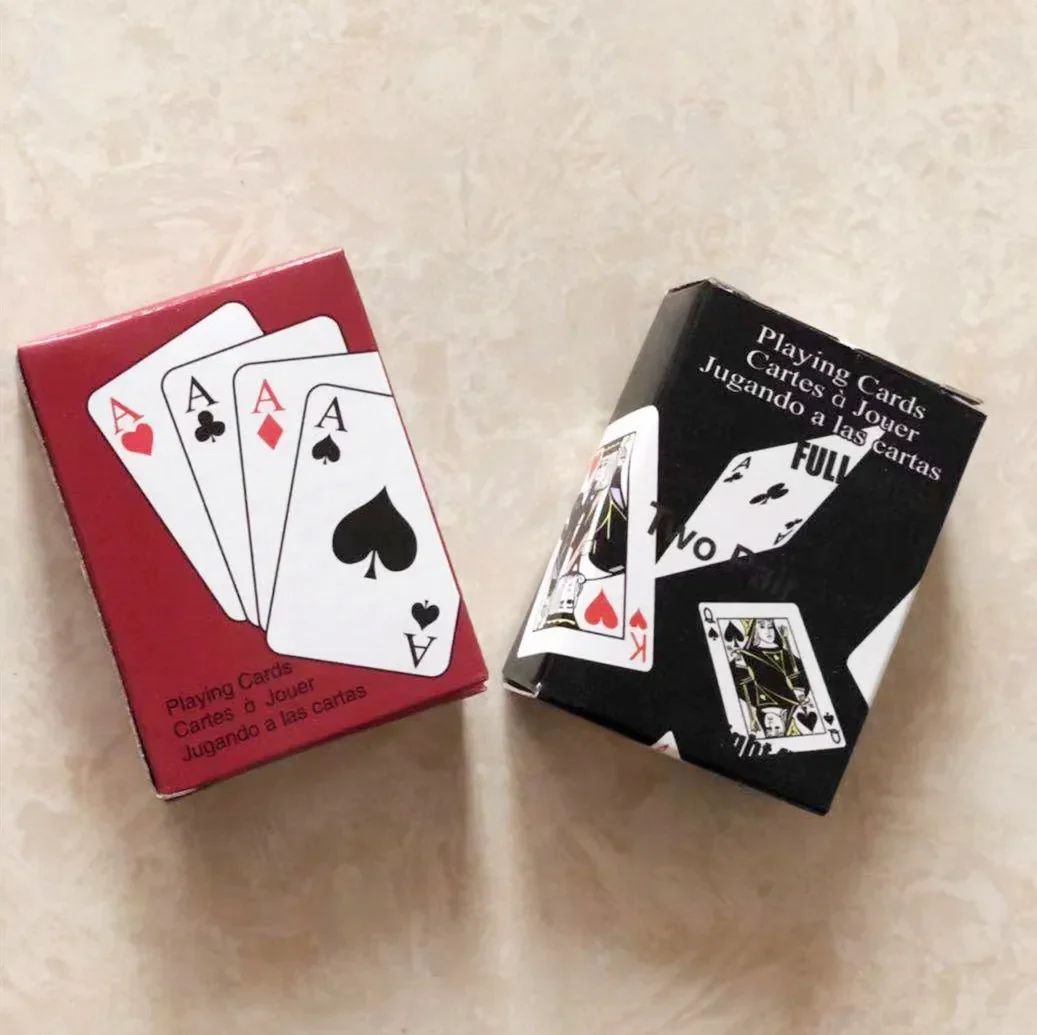 1 piece Mini Poker Cards Playing Game Creative Child Gift Outdoor Climbing Travel Accessories 5.3*3.8cm playing cards,poker set