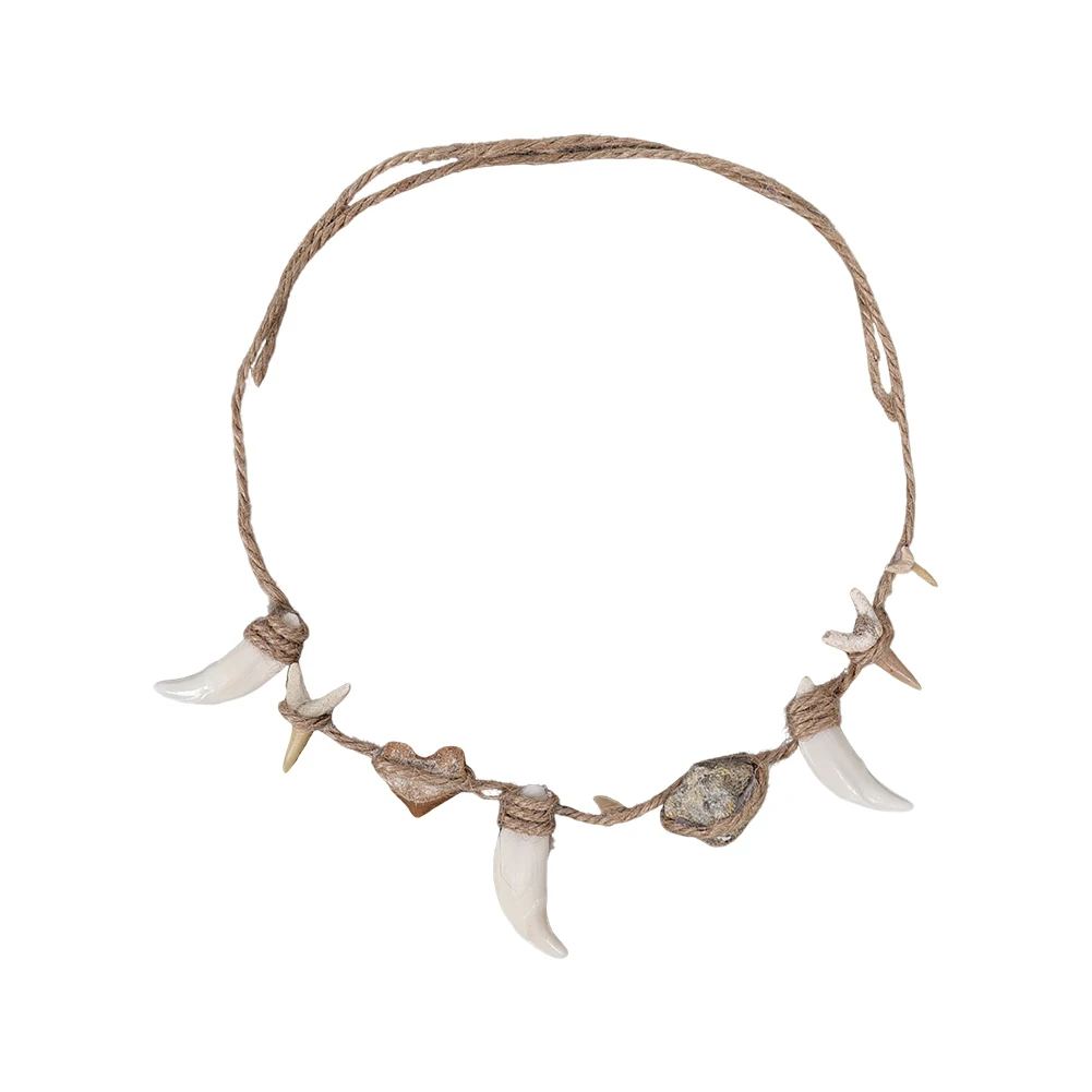 Cartoon Ocean Princess Cosplay Fantasy Costume Accessories Maui Tooth Necklace Men Fantasia Bohemian Jewelry Man Prop Gift