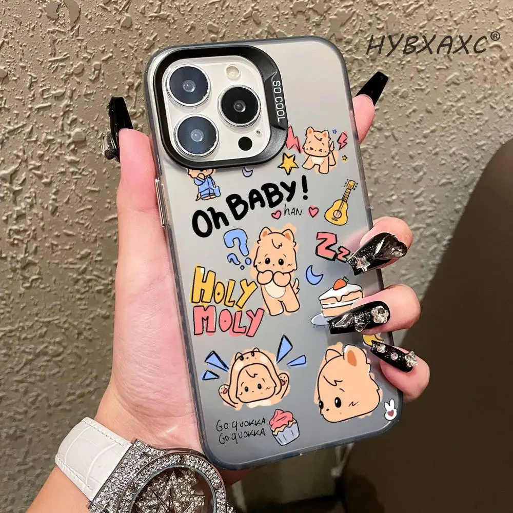 K-pop Cartoon Stray Kids Phone Case - Silver Edition