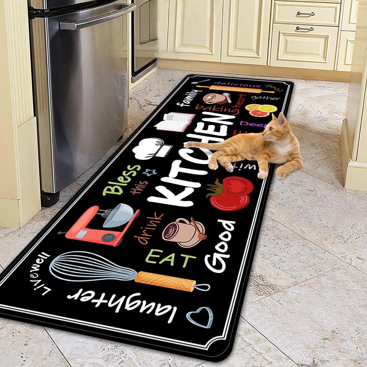 Kitchen Tools Patterned carpet Kitchen Non-Slip Anti Stain Mats Home Use Machine Washable Floor Mats floor mat,kitchen floor mat,kitchen rug