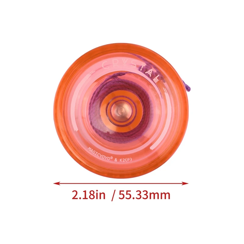 MAGICYOYO K2 Plus Crystal Responsive Yoyo,Dual Purpose Yo-Yo With Replacement Unresponsive Bearing For Intermediate