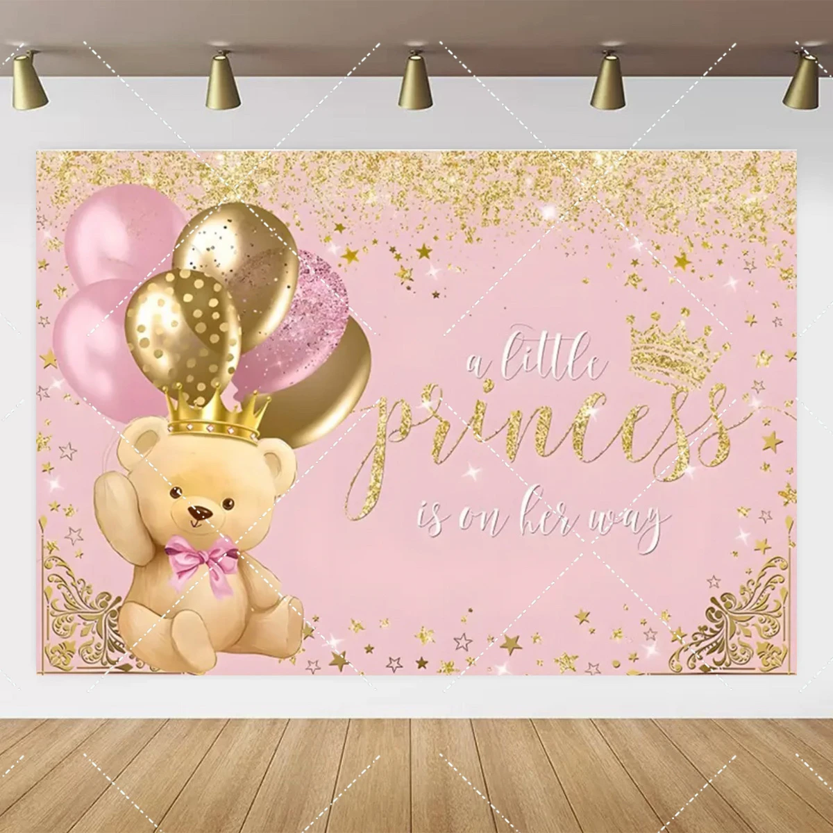 Whimsical Teddy Bear Balloon Birthday Backdrop and Decor Set