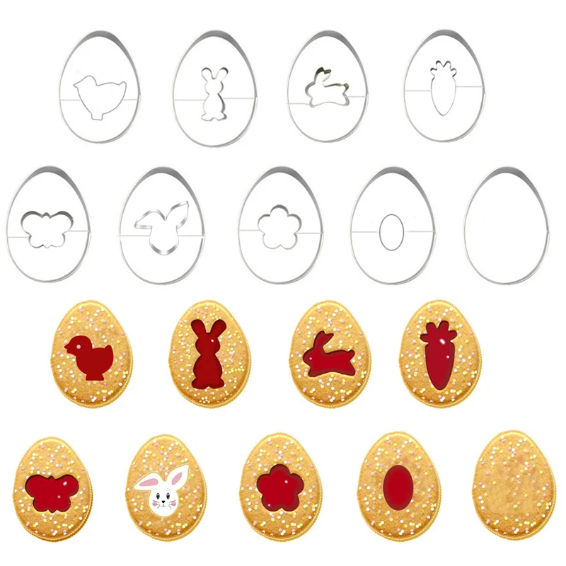 Stampo per biscotti Set di formine per biscotti forme di uova di pasqua  animali 3D per biscotti timbro biscotti per pasticceria taglio per stampo  da forno fondente - AliExpress