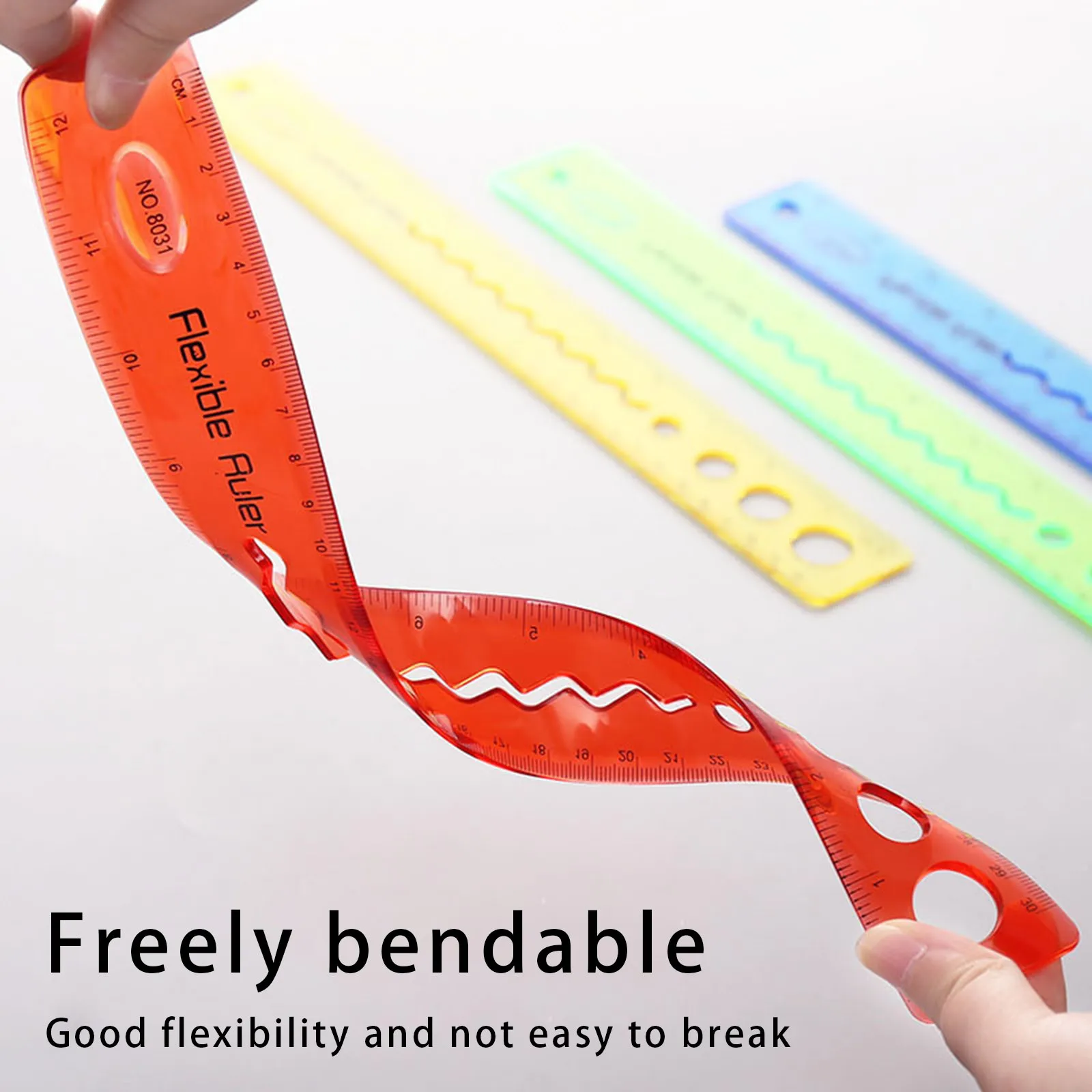 30CM Flexible Curve Ruler Drafting Drawing Measure Tool Soft Plastic Shatterproof Straight Edge Ruler Soft For School