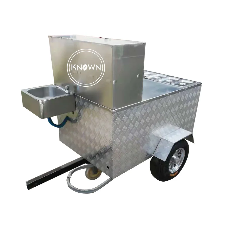 OEM KN120A food trailer truck hot dog cart Hamburger ice cream fast trailer/truck with free shipping by sea custom biodegradable disposable corrugated kraft paper fast food lunch takeaway packaging custom printed hot dog hamburger burge