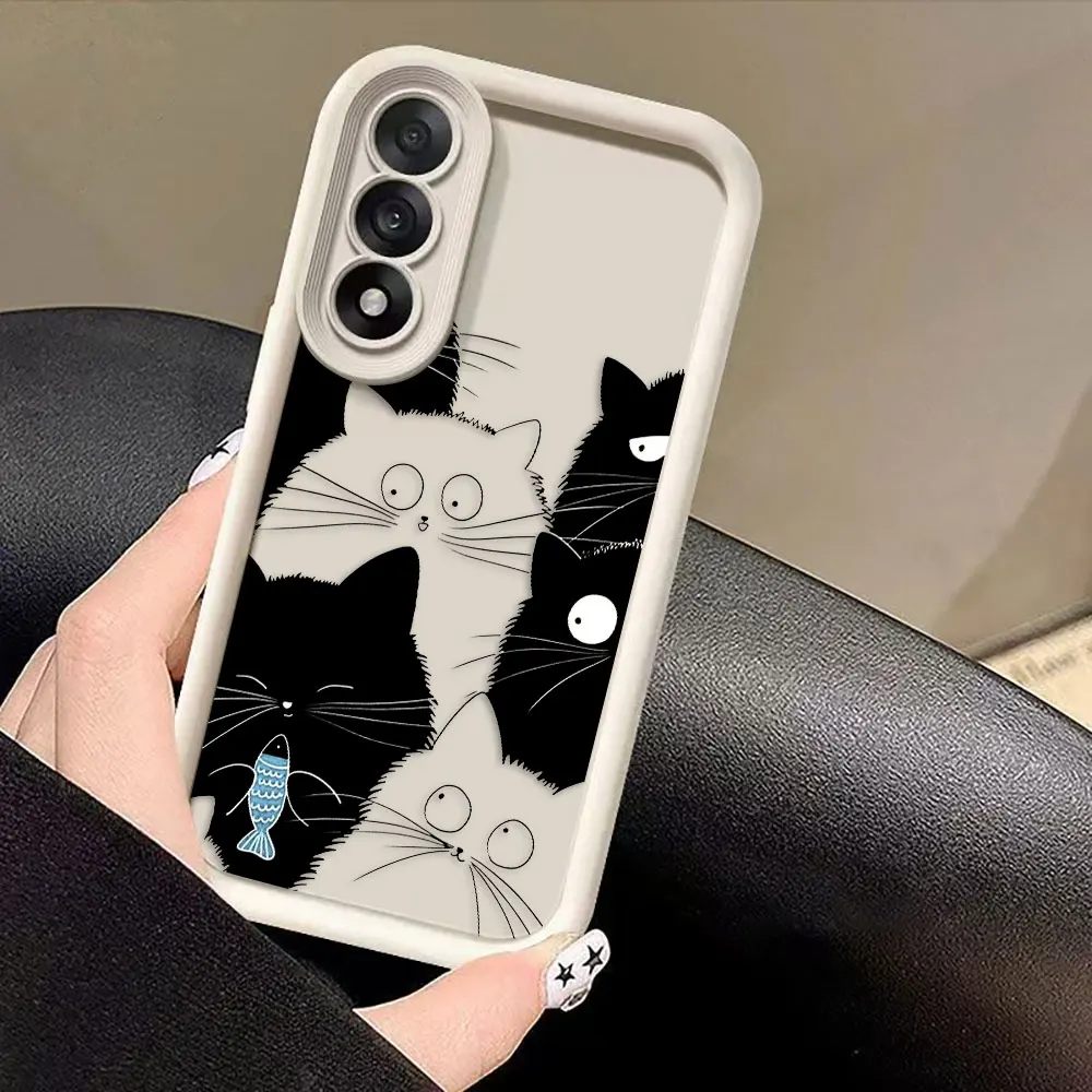 Adorable Black Cat Design Phone Case - Stylish Protective Cover
