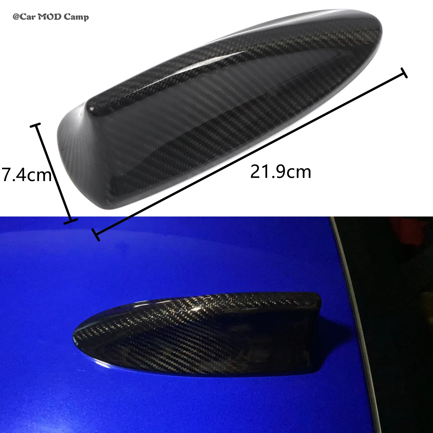 

Car Accessories for Subaru WRX STi 2015-2022 Real Carbon Fiber Roof Shark Fin Aerial Antenna Cover Trim