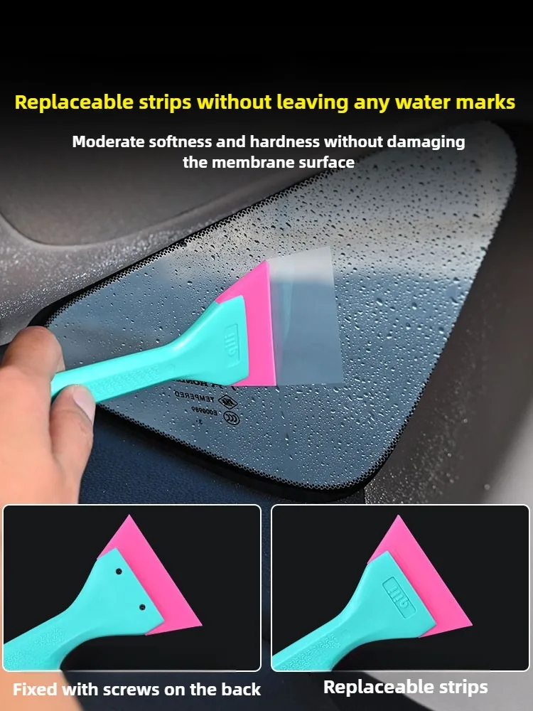 TOFAR 2 IN 1 Gummischaber mit kleinem Griff, Auto-Wasserwischer, Go Corner Wrap Tool, Fenstertönung, Rakel, Windschutzscheiben- und Glasreinigungswerkzeug – Detail 10