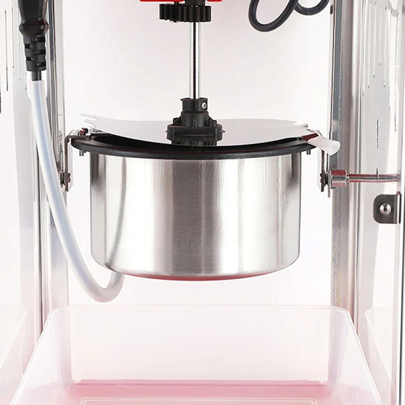 110V/220V Commercial Household Popcorn Machine Hot Air Oil Popped Corn Popper Automatic DIY Popcorn Maker Heating Non-Stick Pot