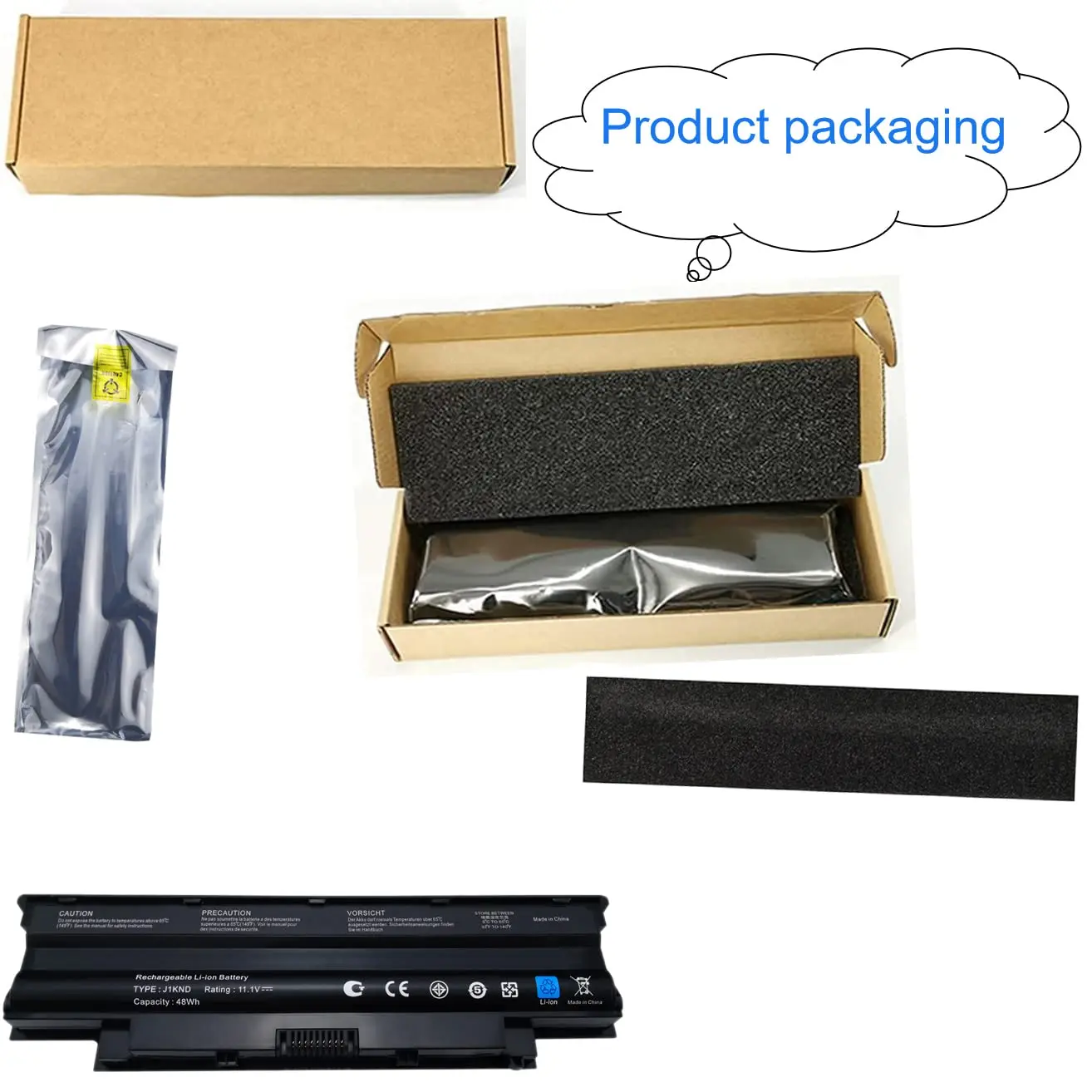 Фото Аккумулятор N5010 3520 N7110 J1KND для Dell Inspiron 3420 15r 17r 14r 13r N5110 N4110 N4010 N3010 M5110 M4110 M501 M503 Vostro 3750 №5