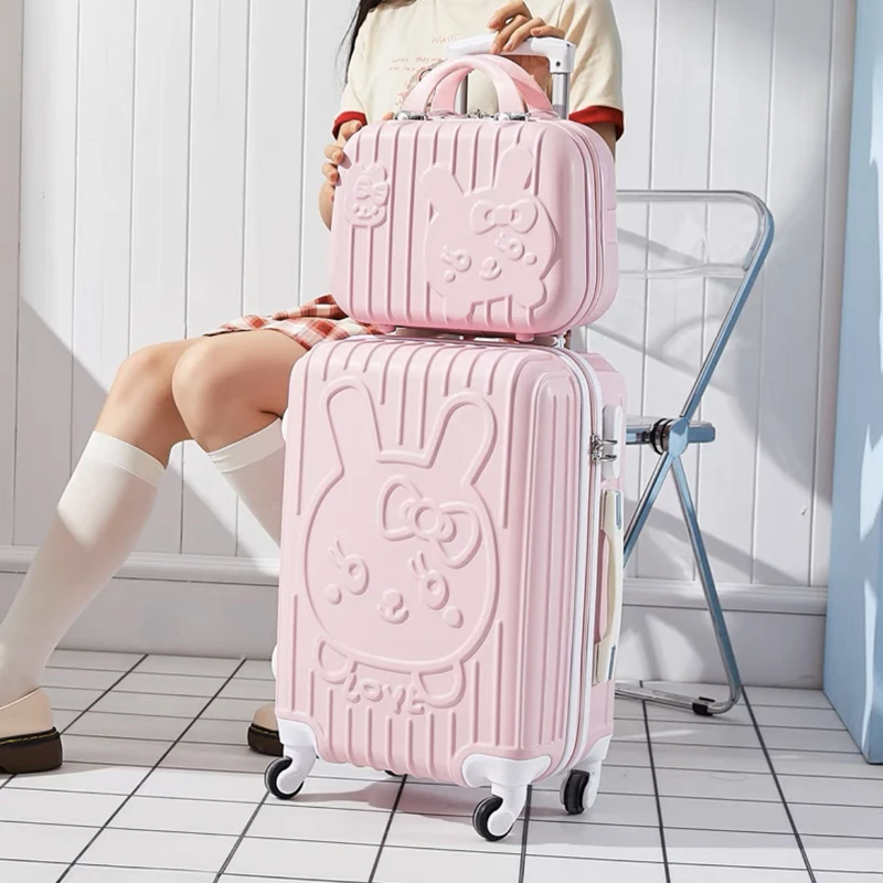 thumbnail image 1 of Juego de equipaje rodante para niños y mujeres, maleta con ruedas, bolso de mano, rosa, marca spinner, 1 of 4