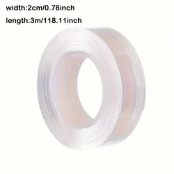 Durable Clear Nano Adhesive Tape - Strong, Washable & Waterproof (3m)