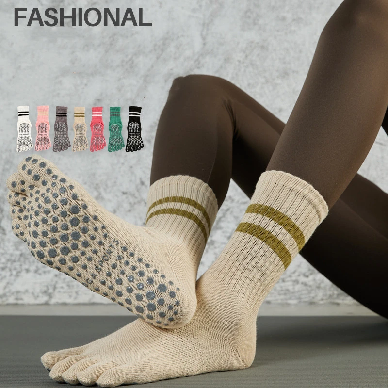 Women Pilates Yoga Socks Sport Anti-slip Woman Yoga Socks Fitness Running Cotton Socks
