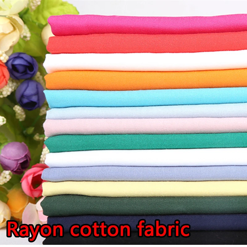 

Rayon Cotton Fabric for Dress, Spandex Cloth, Twill Women's Clothing Fabric, DIY Cotton Silk, Handmade Sewing