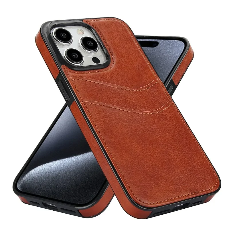 Premium PU Leather Wallet Phone Case with Card Holder and Protective Back Cover