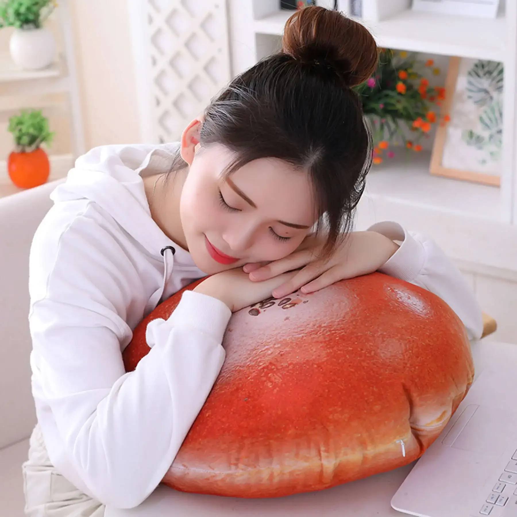 JBTP Simulational Bread Plush Pillow Creative Food Plush Toy Funny Fastfood Nap Pillow Cushion Home Decor Kids Toy Birthday Gift 4