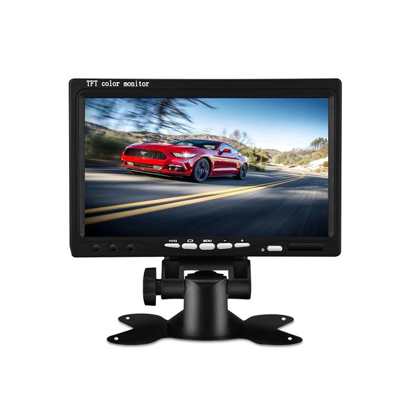 

7-дюймовый автомобильный монитор, 7-дюймовый TFT AV VGA Onput CCTV, автомобильный ЖК-дисплей заднего вида для системы видеонаблюдения