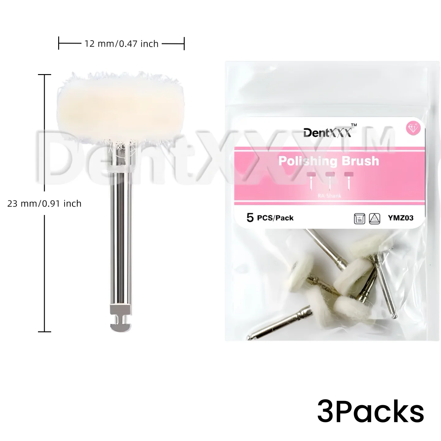 5Pcs/Pack Polishing Brush Felt Wheel Wool Cotton Polishing Brushes Polishers for Rotary Tools 2.35mm Polishing Wheel