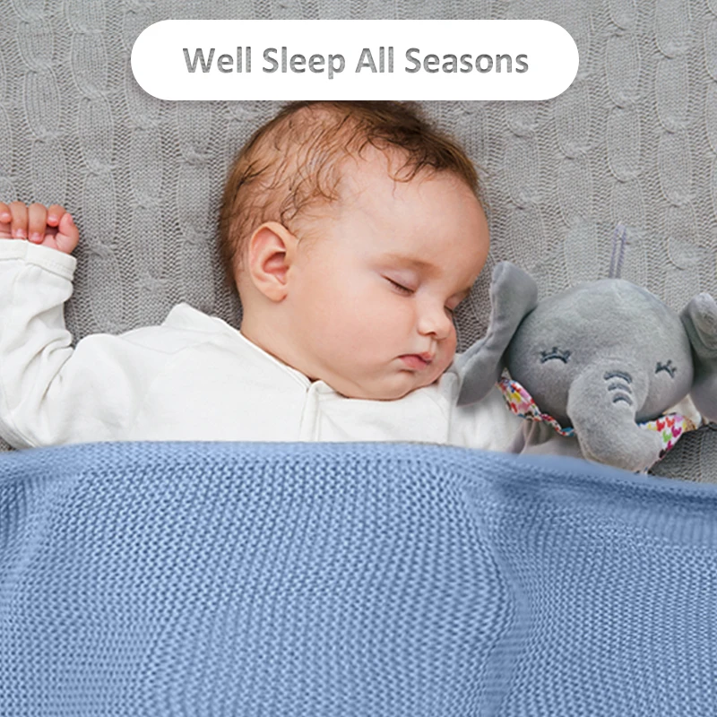 Personalized Baby Blanket Boy Girl Soft Breathable Newborn Stroller Crib Cover Knitted Blanket with Name Shower Gifts 2