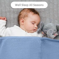 Personalized Baby Blanket Boy Girl Soft Breathable Newborn Stroller Crib Cover Knitted Blanket with Name Shower Gifts 2