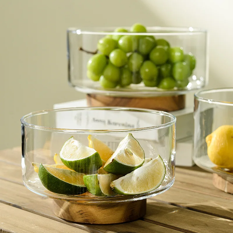 Modern Graphite Minimalist Fused Glass Fruit Bowl. Designer Centerpiece  Fruit-Bowl XXL