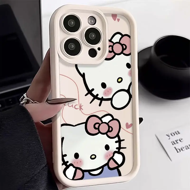 thumbnail image 1 of Sanrio funda de Hello Kitty para Samsung Galaxy, S23, S22, S21 Ultra Plus, S20 FE, A54, A53, A52, A52S, A51, A50, A50S, A34, A33, A32, 5G, 4G, 1 of 4