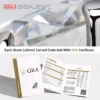 GIGAJEWE Moissanite New 0.1/0.3ct  NovaColor VVS1 Round Cut Diamond Test Passed 18K Gold Plated 925 Silver Chain Ring Girl Gift 6