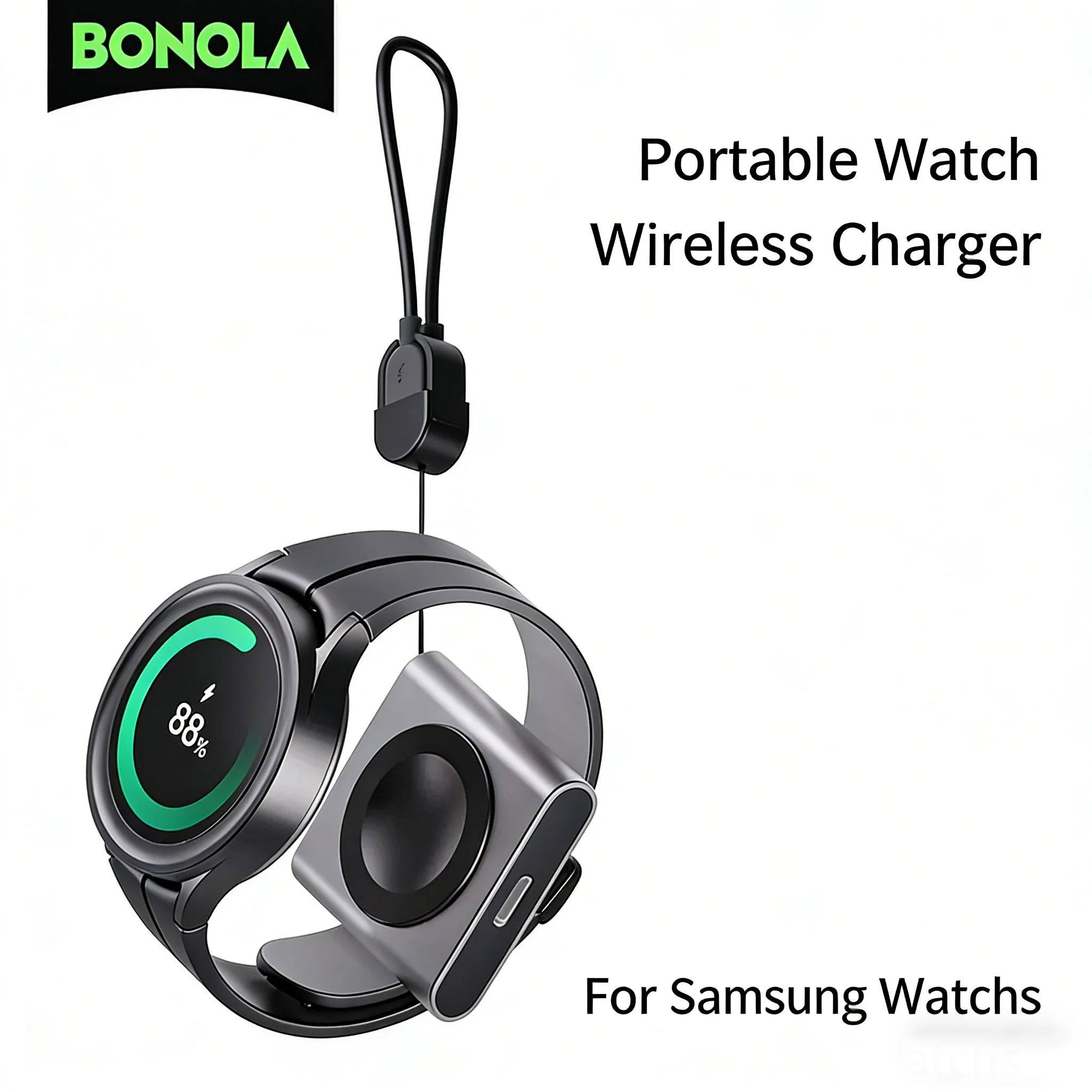 Bonola Magnetic Watch Wireless Charger USB C Cable For Samsung Watch Ultra 8/7/6/5 Fast Charging Dock Station For Galaxy Watch
