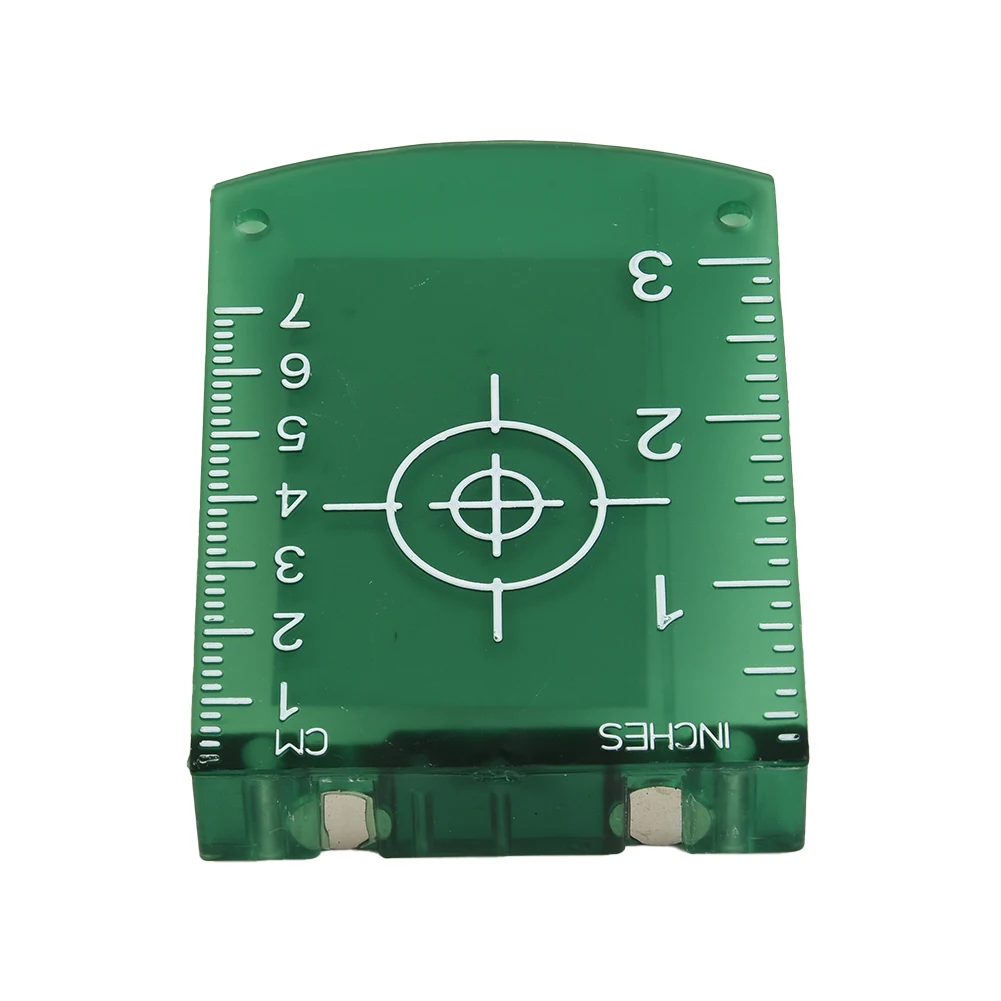 

1pc Plastic Lase Target Plate Green Red Lase Level Magnetic Base For Alignment Level Rotating Measurement Red Beam Level