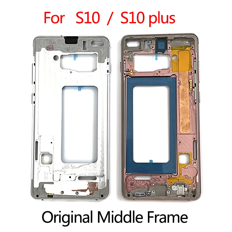 Piastra Cornice Centrale S10 Plus Originale Per Samsung Galaxy S10 G973 Plus S10 + G975 Alloggiamento In Metallo Cornice Centrale + Pulsanti Laterali