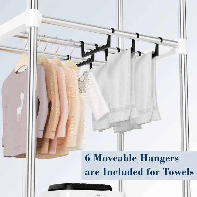 Clothes Dryer, Portable Drying Machine with Timer, 60inch Laundry Wardrobe Large Capacity,  Dryer/Rack for | Appart 6