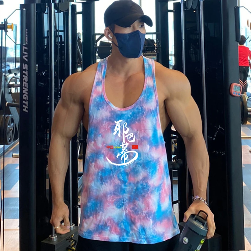 

Fashion Workout Gym Mens Camo Tank Top Vest Muscle Sleeveless Sportswear Shirts Stringer Mesh Clothing Bodybuilding Fitness