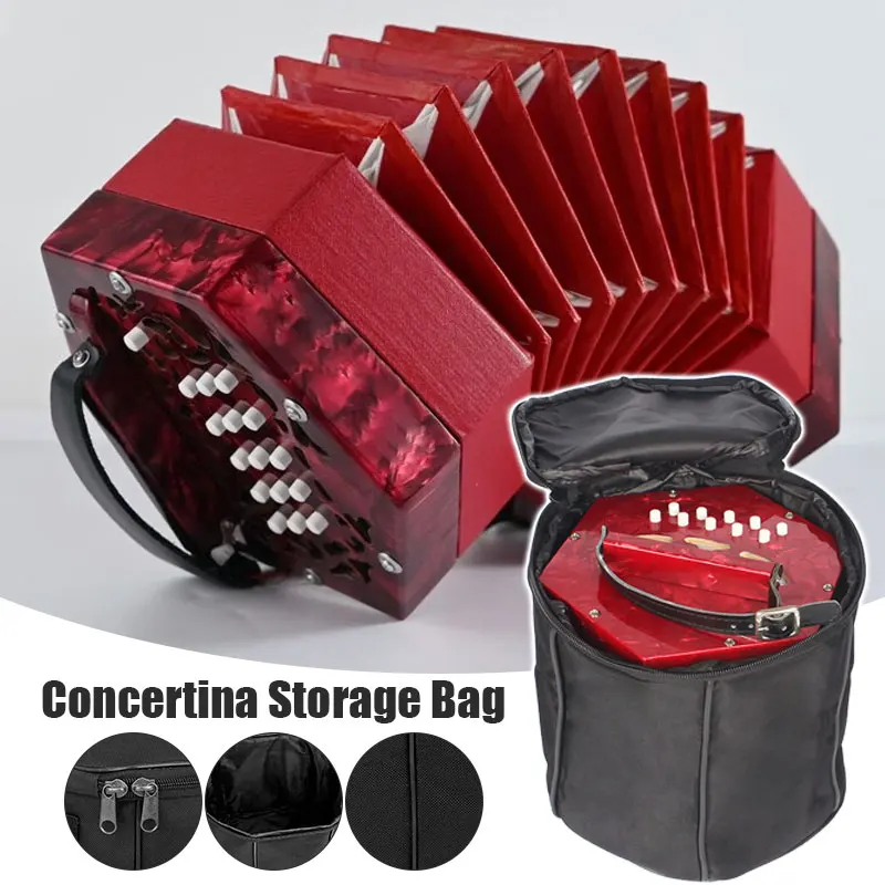 Concertina Storage Bag Portable Black Durable Thickened Cotton Concertina Container Concertina Protective Case Organizer