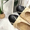 Women's Ballet Flats Shoes Plus Size EU 34-43 | Genuine Cow Leather Round Toe, Butterfly Decor Shallow Cut Comfortable Flats - H 2