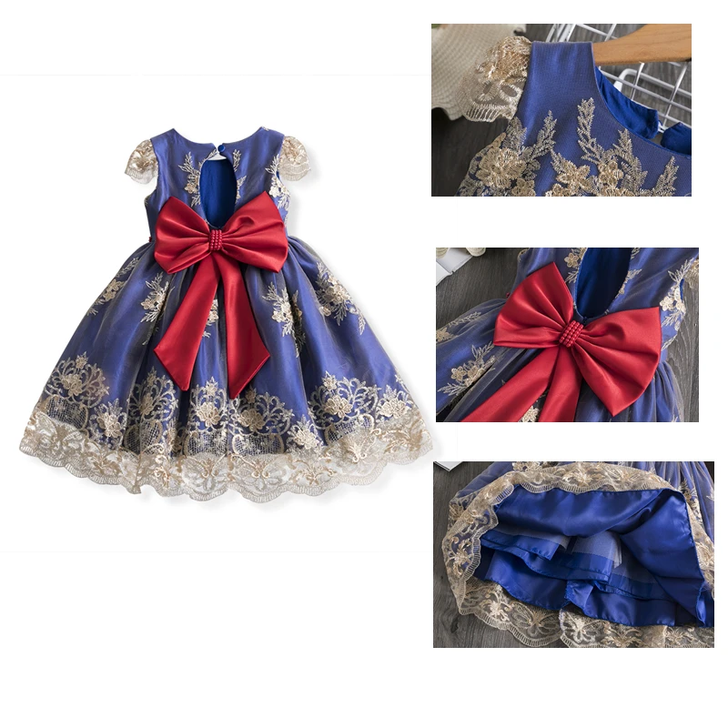 Girls Dress Princess Children Wedding Christening Gown Birthday Party 6 8 10T
