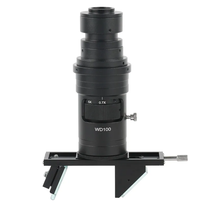 

0.7X-5X Adjustable Continuous Zoom Lens 3D 2D FHD C-mount Lens For Industry Digital HDMI VGA USB Microscope Video Camera