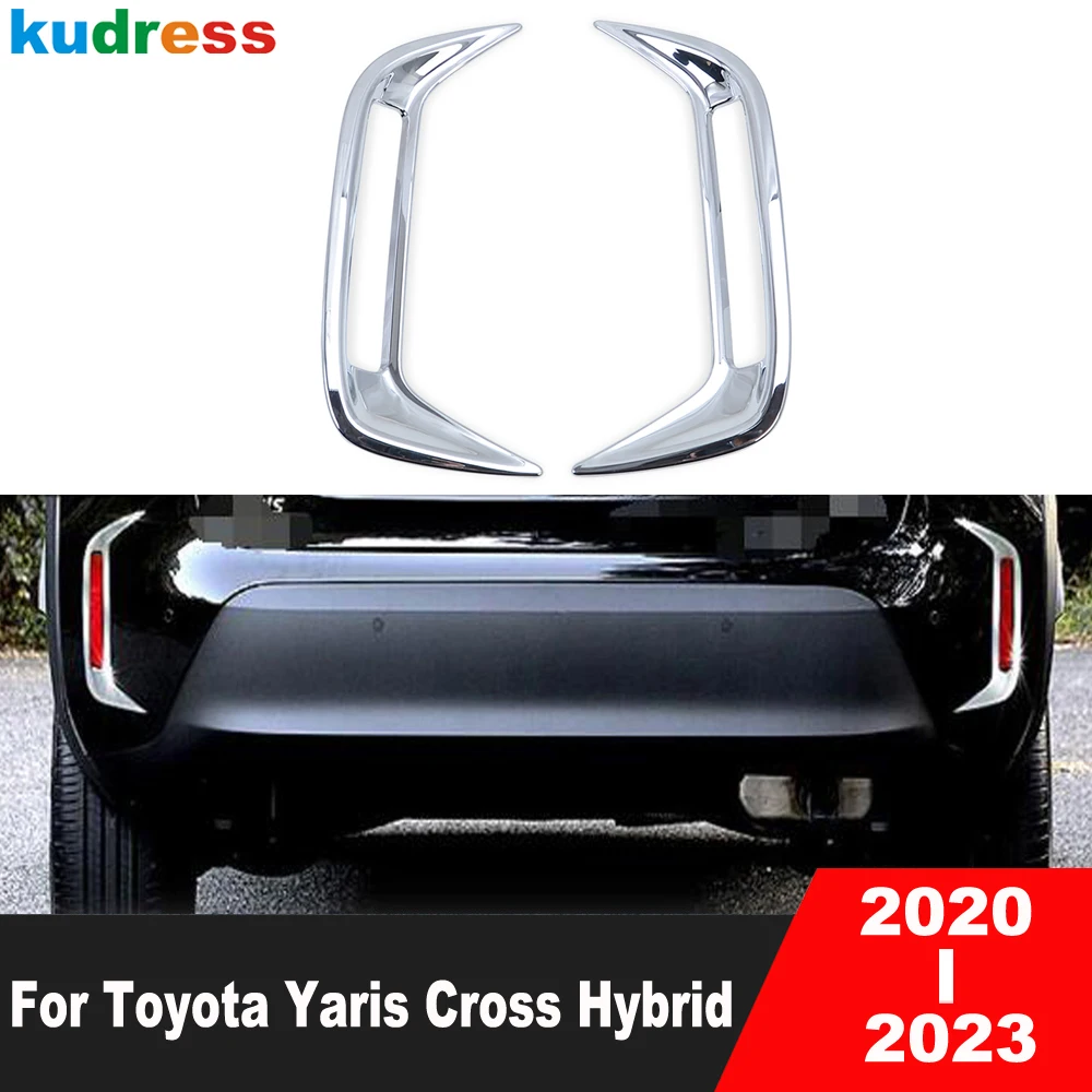 Copertura Della Lampada Del Fendinebbia Posteriore Trim Per Toyota Yaris Cross Hybrid 2020-2022 2023 Chrome Car Tail Fogger Bezel Trim Accessori