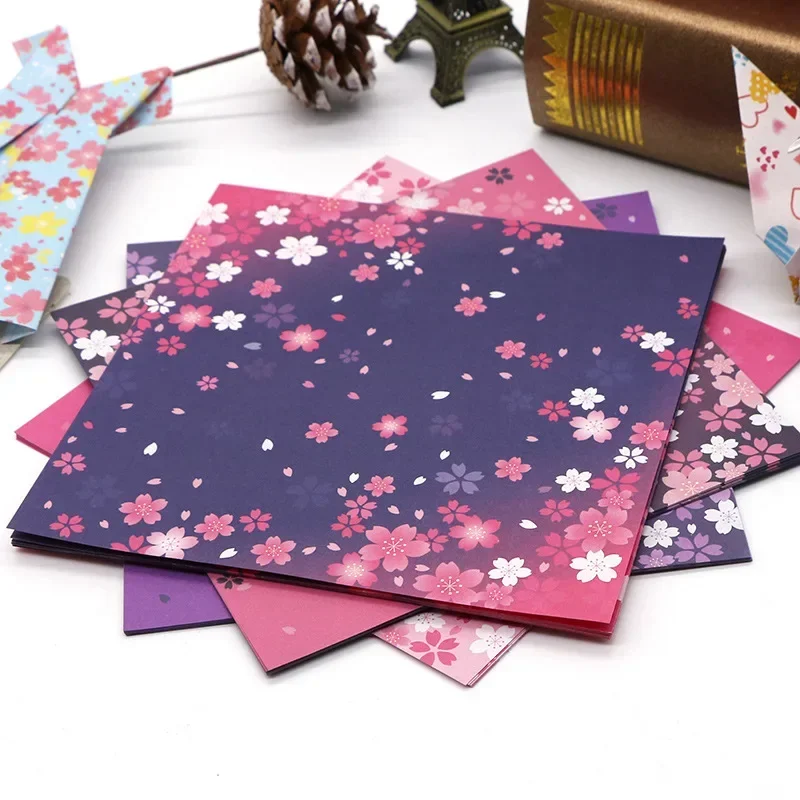 Craft Paper Scrapbook Materials Handmade Craft Paper Origami Paper Japanese Floral Origami Kids Handmade Materials DIY Scrapbooking 60pcs
