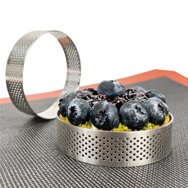 Kerek Rozsdamentes Acél Torta Penészgyűrű Tartlet Habos Öntőkészletek Sütemények Tészta Kör Vágó Pite Gyűrű Penész Konyha Sütőszerszám - Image 4