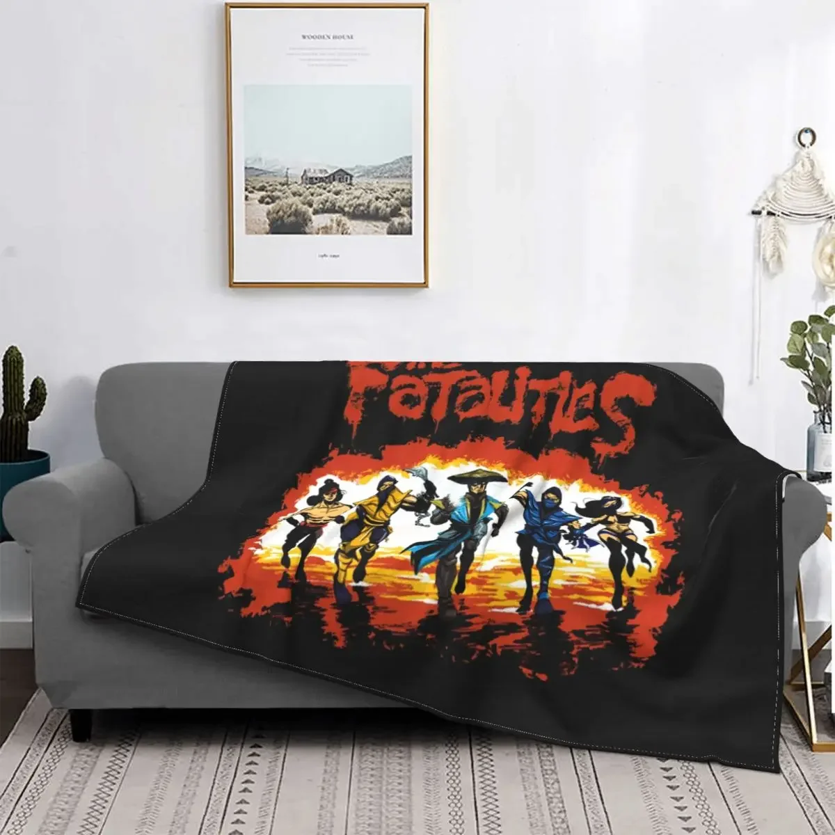 

The Fatalities Blankets Warm Flannel Mortal Kombat Gaming Throw Blanket for Home Sofa Office Travel