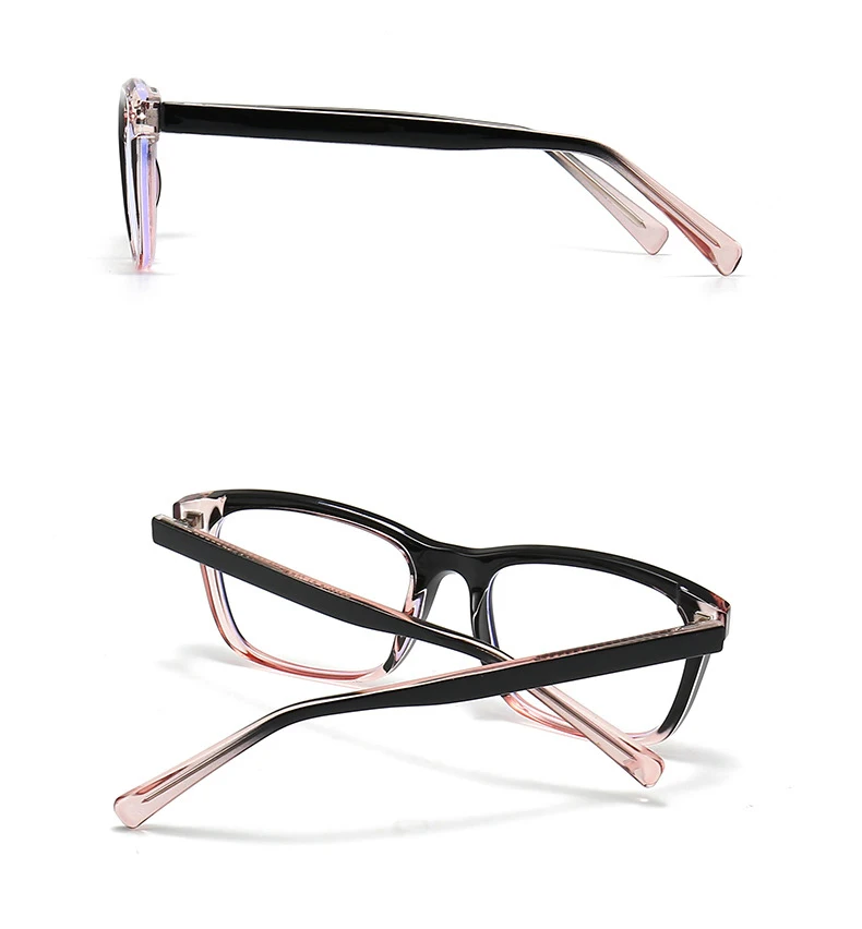 R56841 transparenter Rahmen Lesebrillen Frauen Retro bunte Brille Männer ovale presbyopische Brille diopt risch 0.5 ~ 3,5 – Detail 4