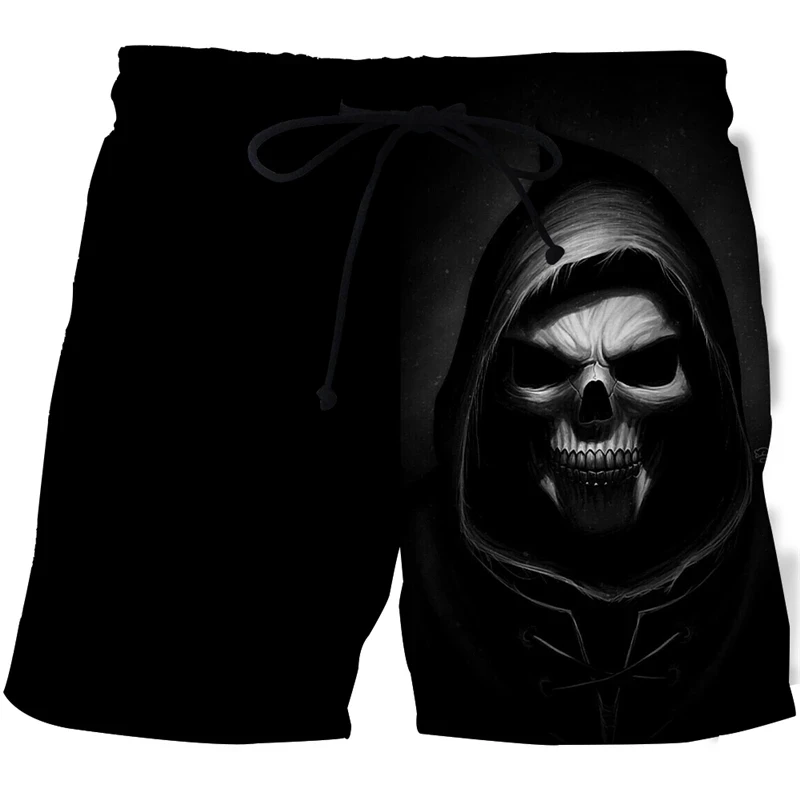 New Summer 3D Print Skull Beach Causal Clothing Fashion Men Women Shorts Plus Size S-7XLStreetwear Kids Pants Cargo  Tiki