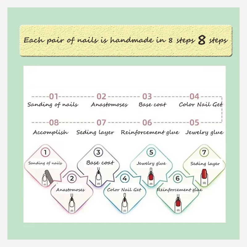 Handmade Piggy Short French Fake Nails