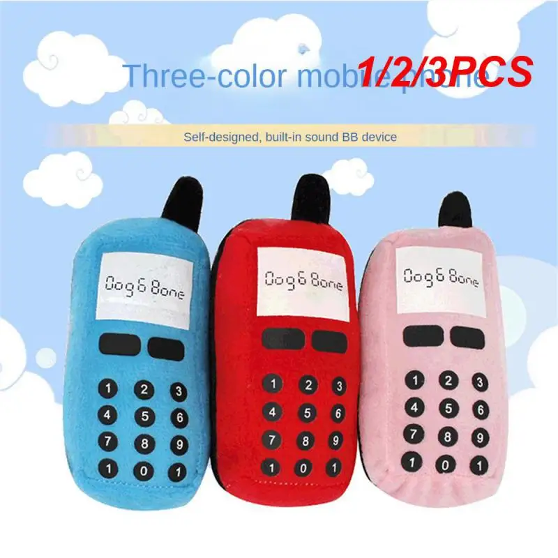 

1/2/3PCS Mobile Phone Shape Pet Sound Toy Plush Dog Chew Toy Puppy Kitten Teeth Cleaner Toothbrush Soft Pet Molar Dog Training