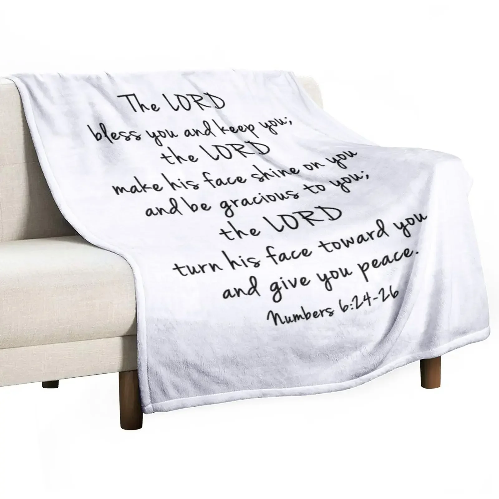 

The Lord Bless You and Keep You Throw Blanket Summer wednesday Cute Plaid valentine gift ideas Blankets