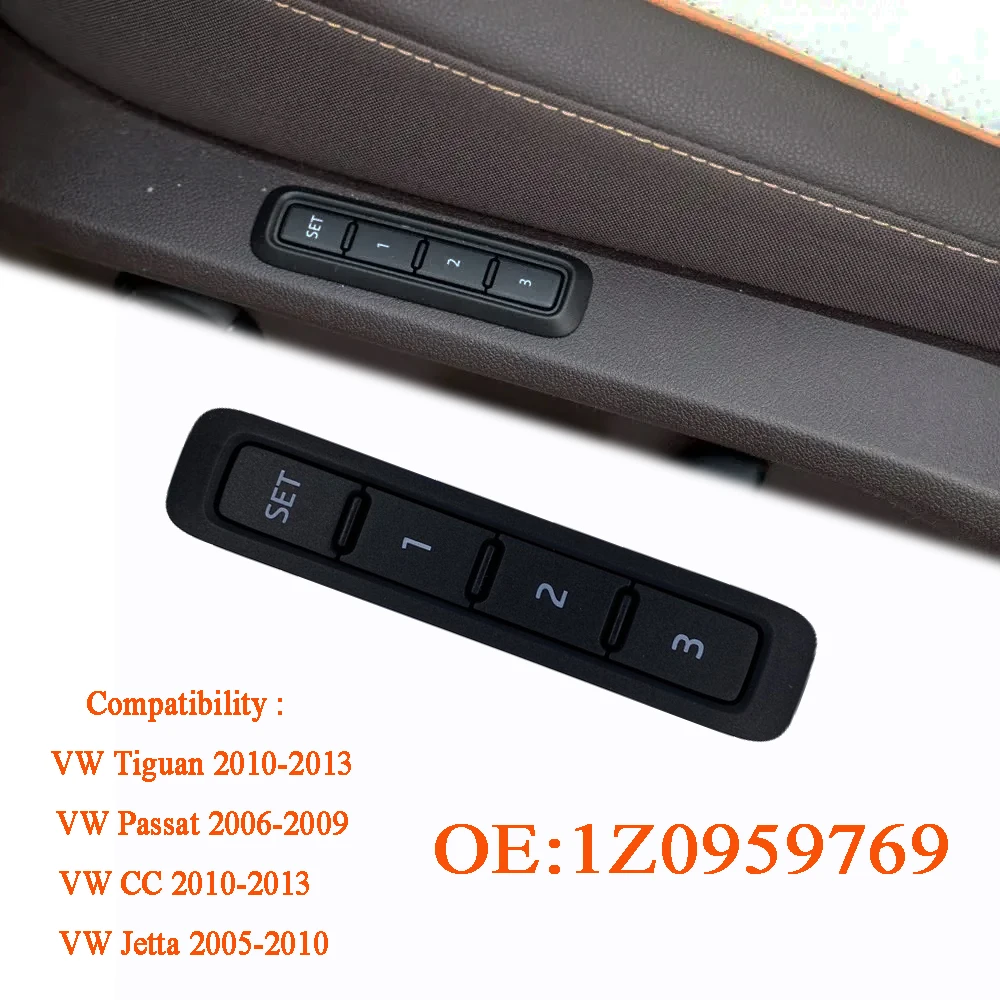 Power Seat Memory Adjust Switch Push Button for Volkswagen VW Tiguan CC Passat Jetta Skoda Yeti Octavia 1Z0959769A |