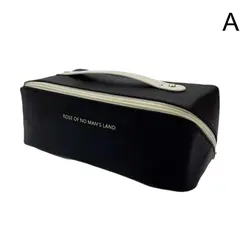 Luxury Travel Cosmetic Organizer Bag - Elegant Makeup and Toiletry Storage Pouch (Black)